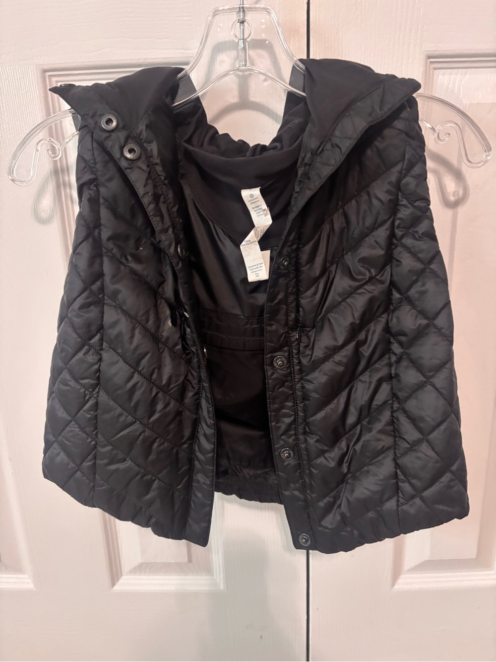 Lululemon cropped quilted vest with hood womens 4